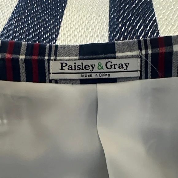 Paisley & Gray Dover Notch Jacket Navy and Red Plaid Blazer